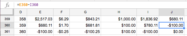 Screenshot of third prepay problem