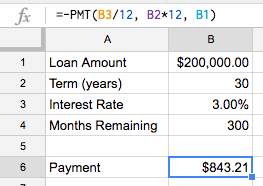 Screenshot of payment computation