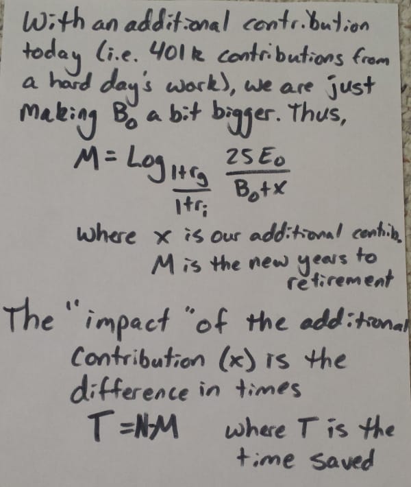 Explanation of adding some small contribution today