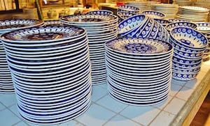 Stacks of plates and bowls