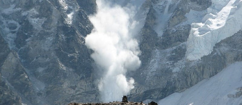 Snow avalanche on mountain