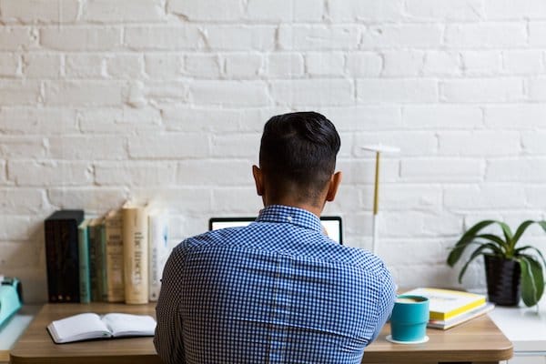 Man working at computer