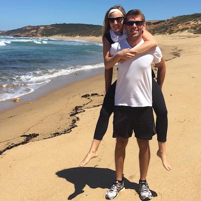 Kyle and Lauren on the beach 