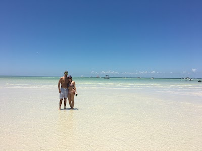 Sarah and Marc at the beach