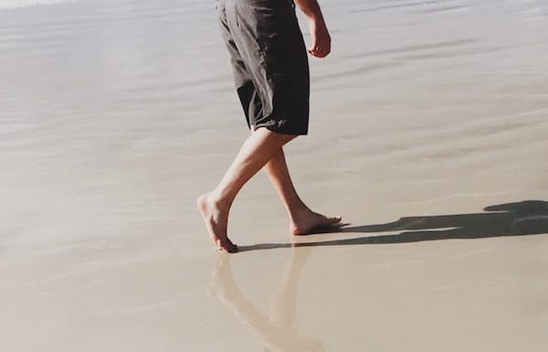 Walking on the beach