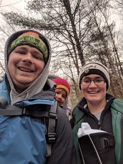 Chelsea and her family hiking