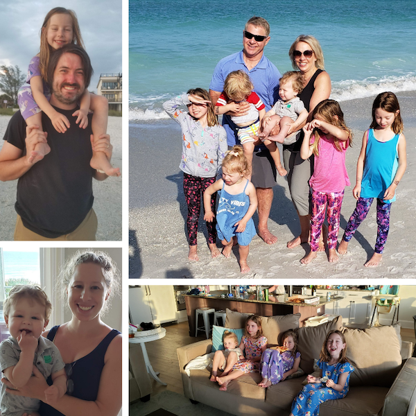 Family vacation collage